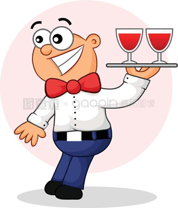 驚訝的服務員 當卡通遇上優雅飲食